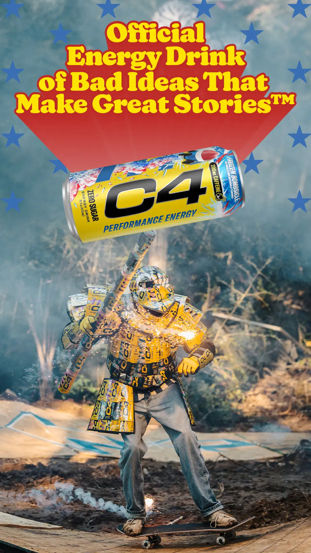 C4 Energy campaign poster: Bad Idea