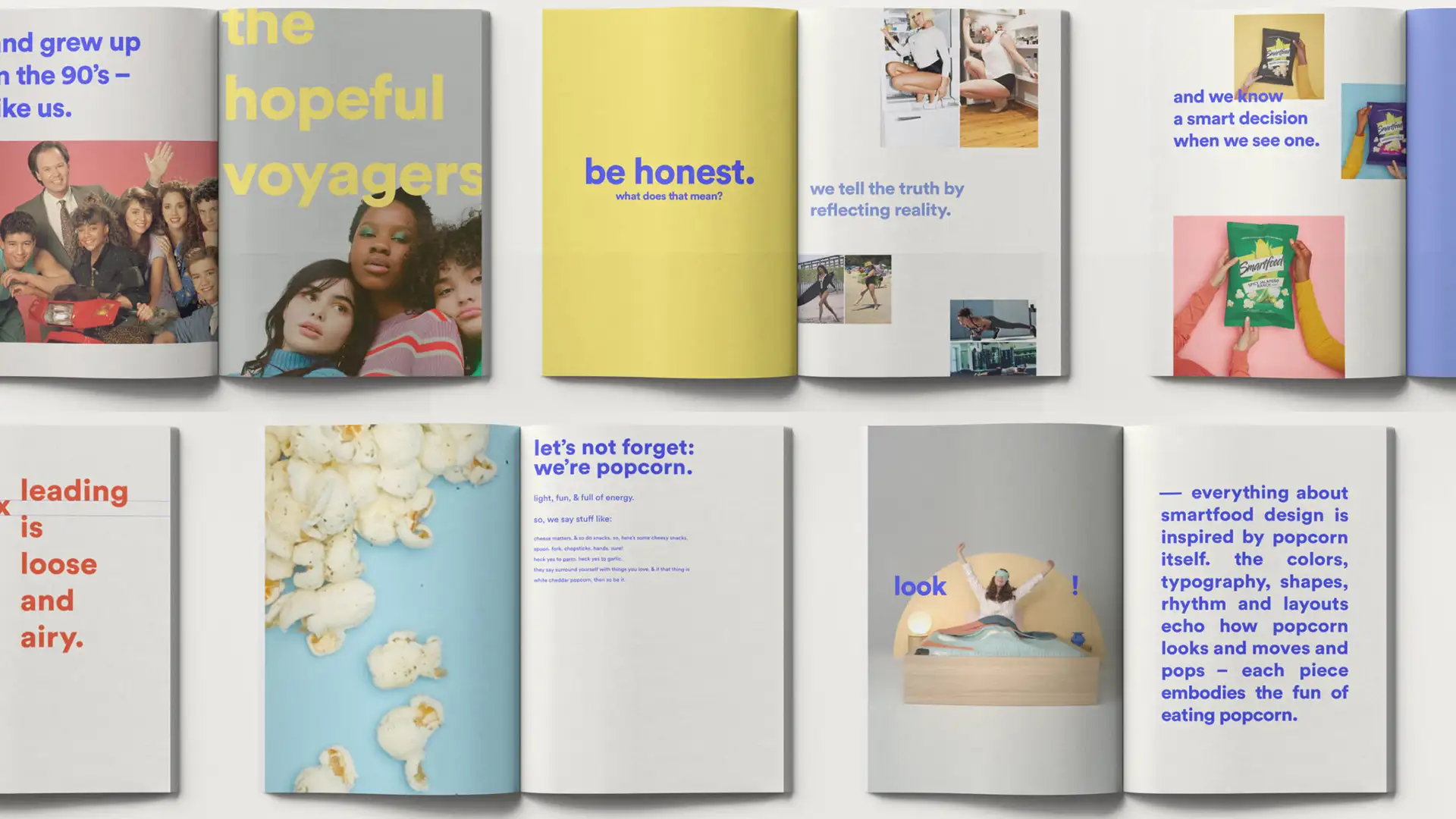 Smartfood brand book spread