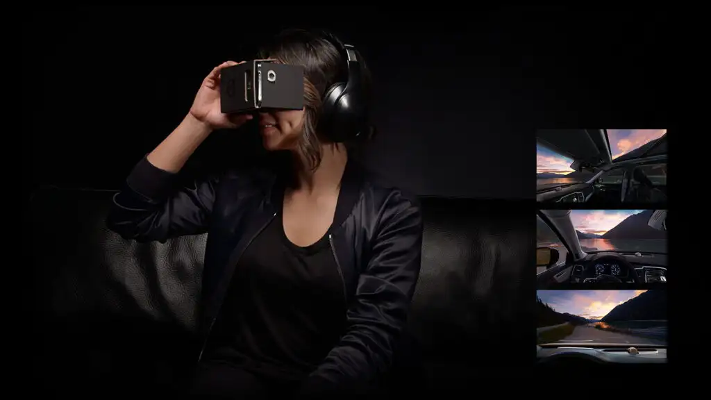 Volvo Reality second virtual reality driving experience view